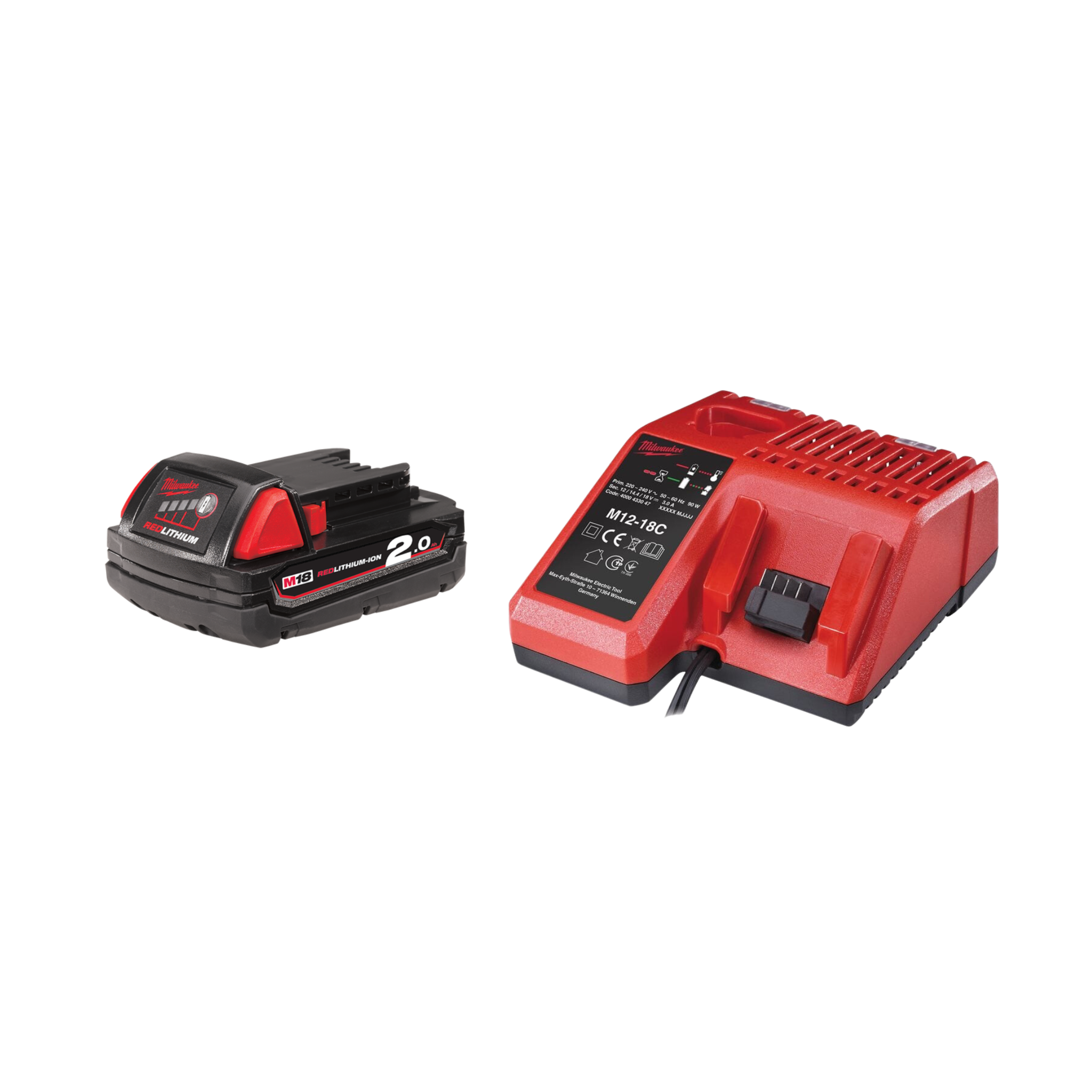 Milwaukee M18 Battery Starter Kit M18B M18HB M12 18 FC M18 DFC M18