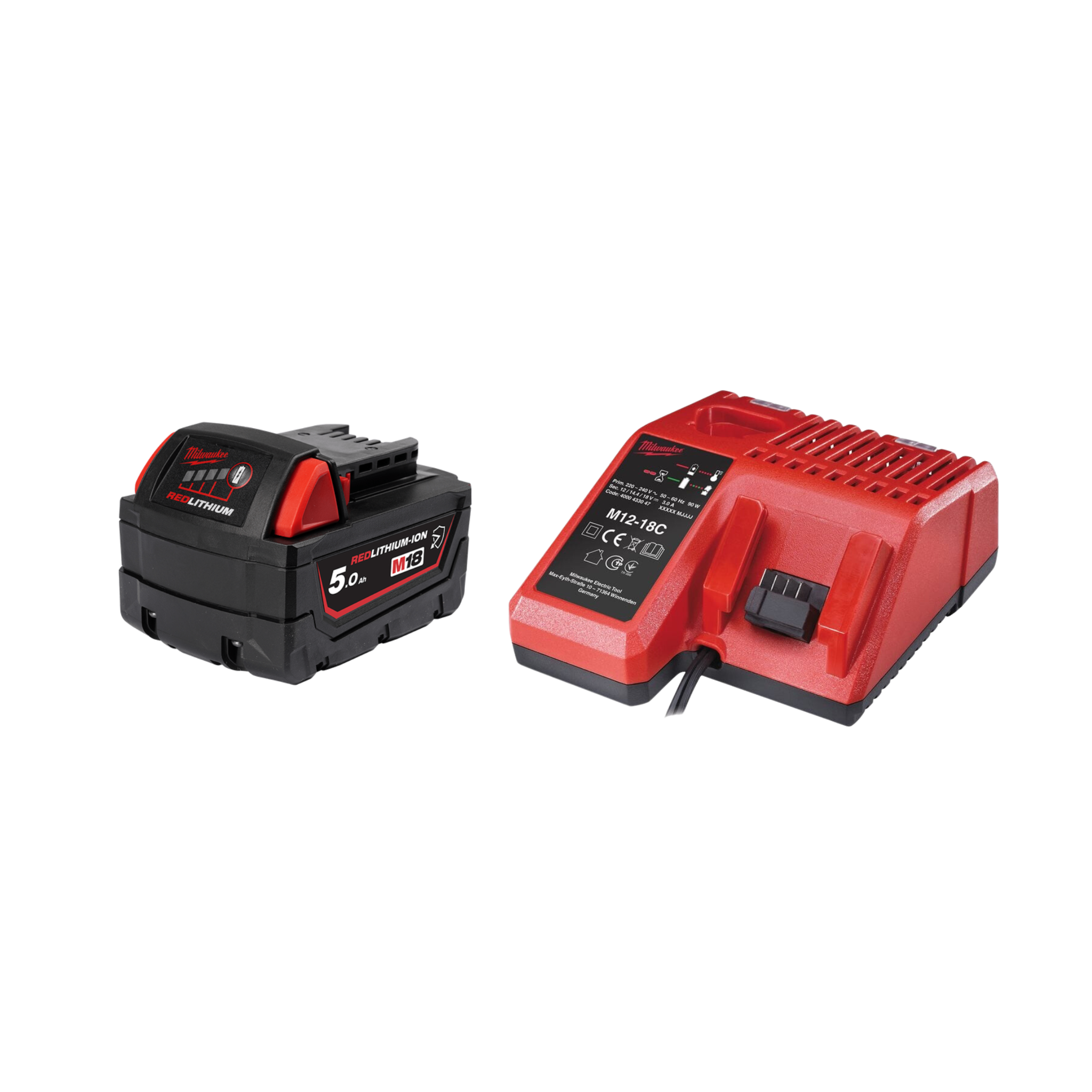 Milwaukee M18 Battery Starter Kit M18B M18HB M12 18 FC M18 DFC M18