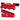 Red Milwaukee tool organizer with black accents on a white background