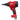 Red and black Milwaukee tool on a white background