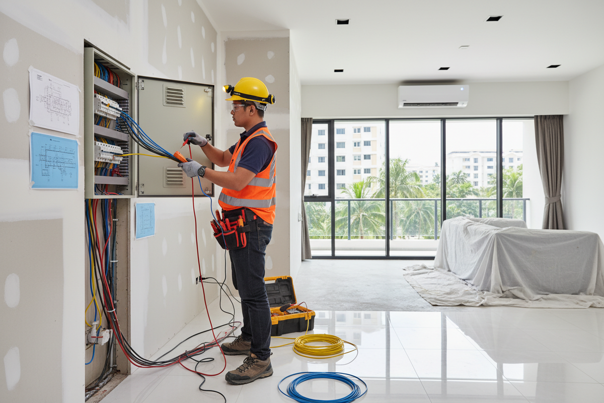 doing electrical renovation work in singapore
