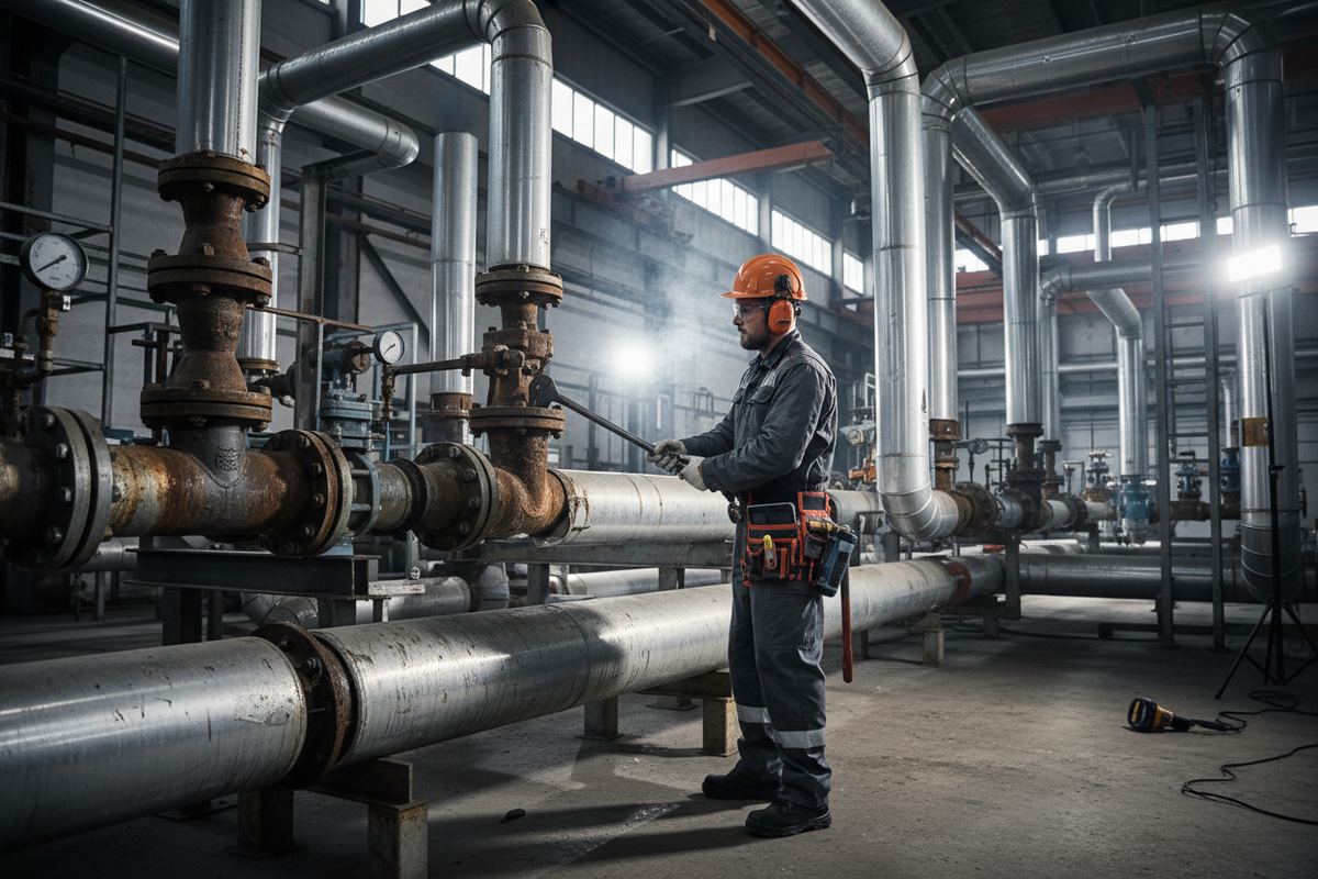 image of maintenance and repair of piping